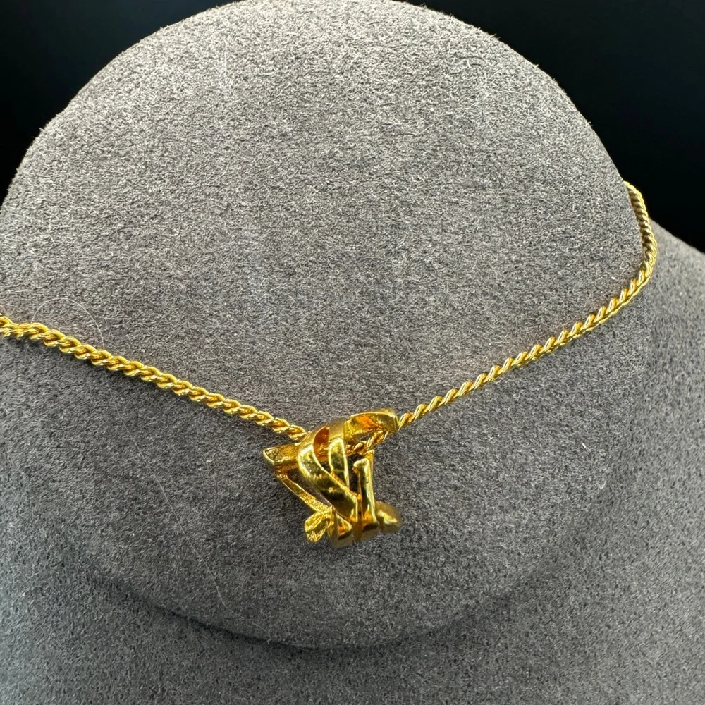 LOT 1080 18K gold plated YSL bracelet
